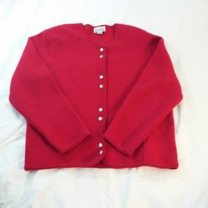 Vintage boiled wool cardigan- Small